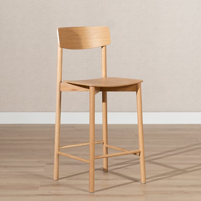 Bronx71® Scandinavische barkruk Reza naturel eiken 68,5 cm - barstoel