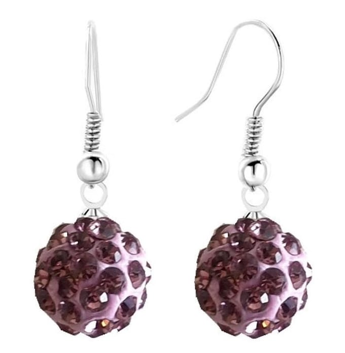Fako Bijoux® - Oorbellen - Disco Dots - Hanger - Paars
