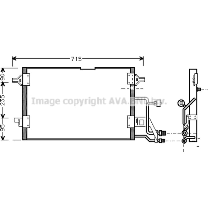 Condensator, airconditioning AVA COOLING AI5116 AVA