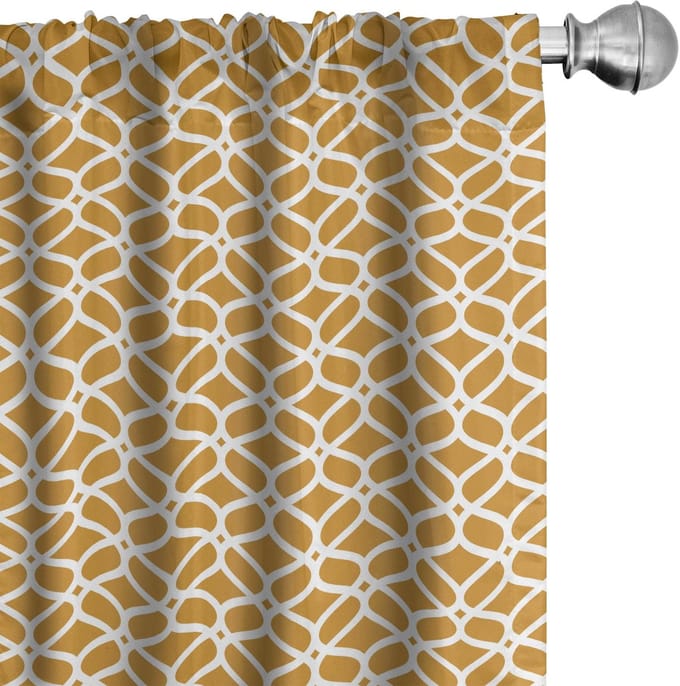 ABAKUHAUS Gordijnen – 2-delige set microvezel, halfdonker, 75x245 cm