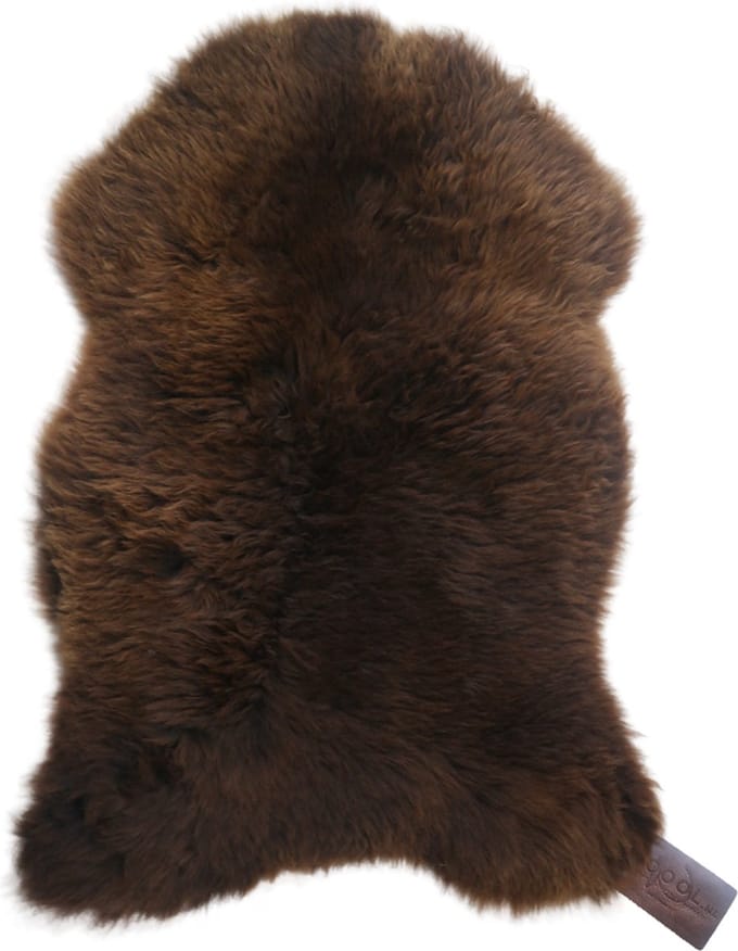WOOOL Schapenvacht Bruin M (100cm) - LARGE - 100% Natuurlijk & Echte Schapenvel