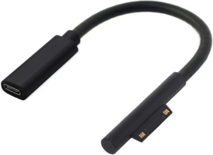 DrPhone SPA1 Type C PD Oplaadkabel - Adapter / Converter 15V/3A - USB C vrouwelijk - Geschikt voor de Surface Pro / Surface Book / Surface Laptop