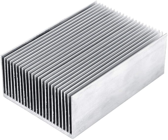 Groot Aluminium Koellichaam 100x69x36mm voor LED Versterker, Transistor en IC Koeling