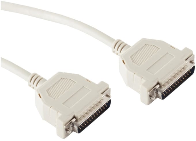 Seriële RS232 kabel 25-pins SUB-D (m) - 25-pins SUB-D (m) - 5 meter
