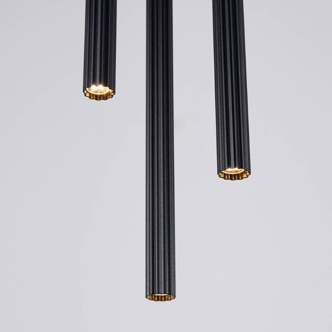 Sollux Lighting Hanglamp Arche - G9 - zwart - staal - 120x20x20cm