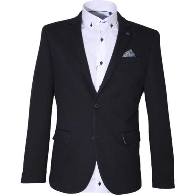 Carter & Davis - Casual colbert - Heren - 48 - Blauw - Polyester - 2628-6435