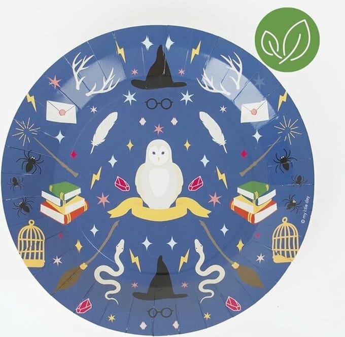 Papieren bordjes Tovenaar (8 st) - wizard - harry potter - heks