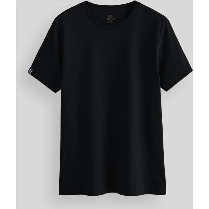 Heren Katoen Elastaan Ronde Hals T-Shirt