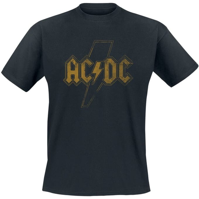 AC/DC T-shirt - Distress Flash - S tot 5XL - voor Mannen - zwart