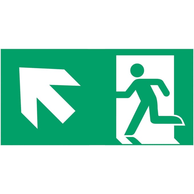 B-Safety Schild vluchtroute type F voor L-LUX standaard Eco