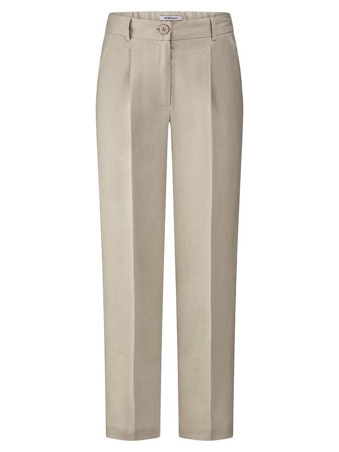 Enkellange broek Van Peter Hahn beige
