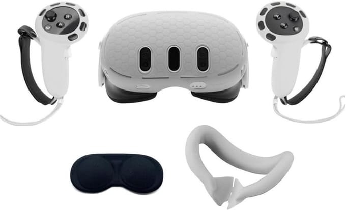 Beschermhoes Set - VR Accessoires - Gaming Comfort - Licht Dichtend - 4 Stuks - Wit