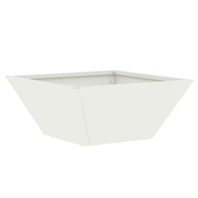 vidaXL - Plantenbak - Wit - 35 - x - 35 - x - 15 - cm - Koudgewalst - staal