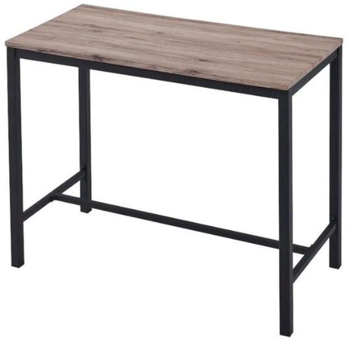 Bartafel Babette | 120 x 60 x 95 cm | Bruin-zwart