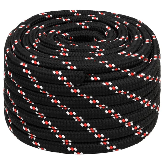 vidaXL Boot touw 20 mm 25 m polypropyleen zwart