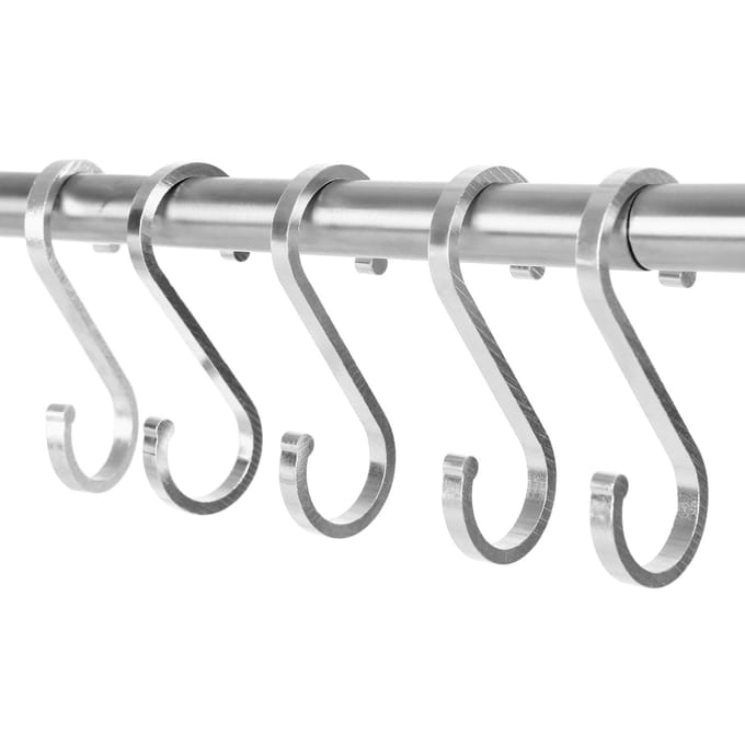 Draagbaar inklapbaar roestvrijstalen campingophangrek voor kleerhangers L