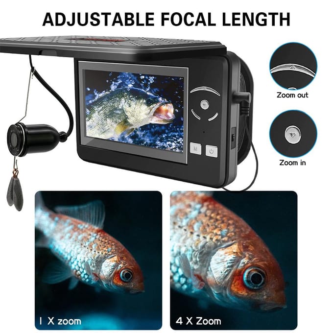 Draagbare onderwaterviscamera Waterdichte 720P Fishfinder-camera met 4,3 inch LCD-scherm voor No DVR gray