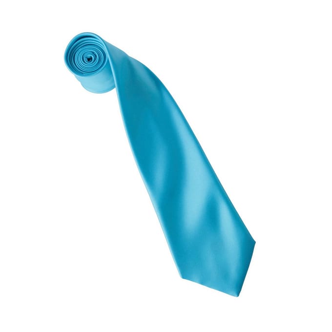 Premier Kleurencollectie Satijnen Stropdas (Turquoise)