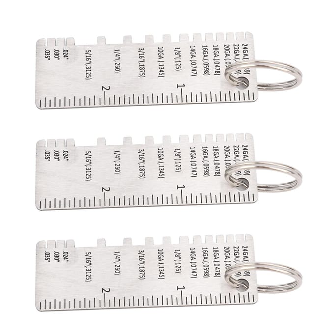 3 Stuks Metaalplaat Dikte Meter Roestvrij Staal Draad Lasmeter Lasmeting Inspectie