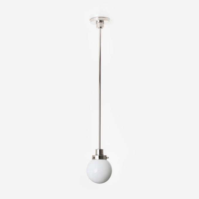 Hanglamp Bol Ø 15 20's Nikkel - Art Deco Trade