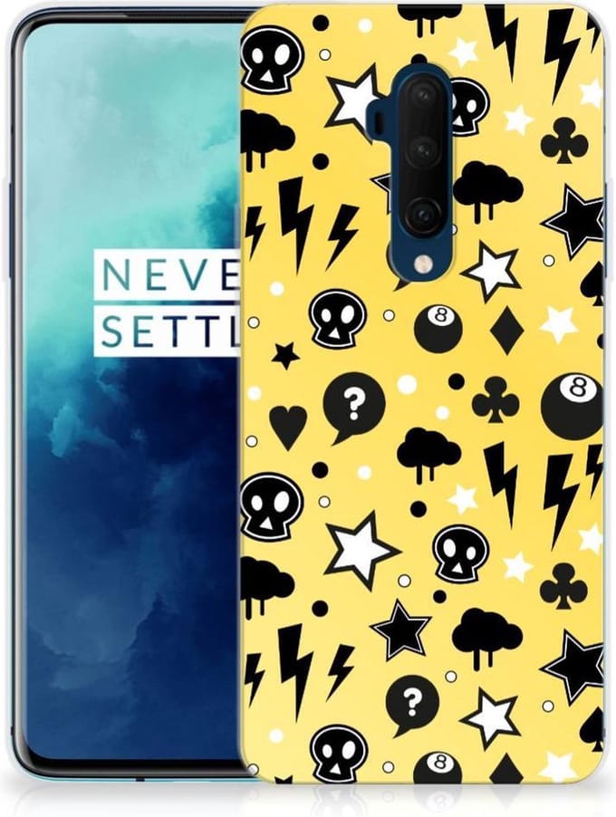 Silicone Back Case OnePlus 7T Pro Punk Geel