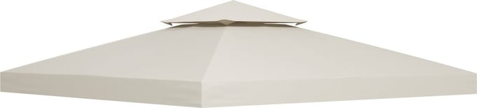 Outsunny - Vervangingsdak - voor Tuinpaviljoen - 3x3 / 3x4m - Cremewit