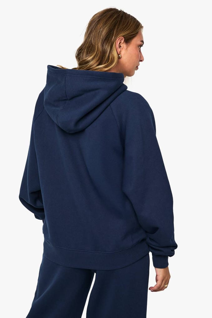 boohoo Dames Oversized hoodie met raglan-naad | Navy | Maat: XS