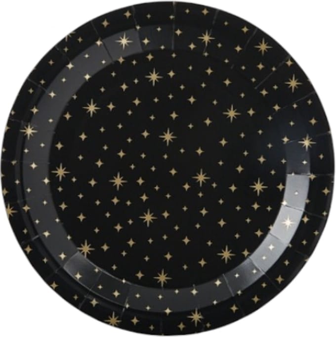Party table ware - Plates black/gold