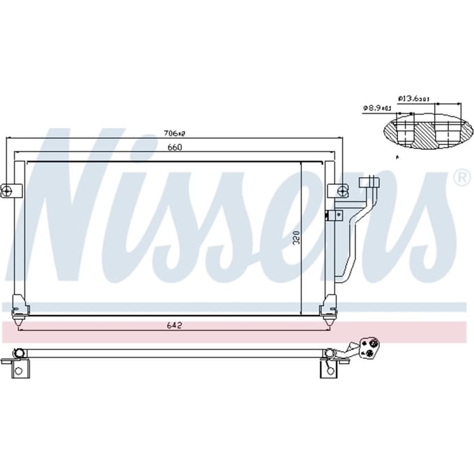Condensator, airconditioning NISSENS 94356