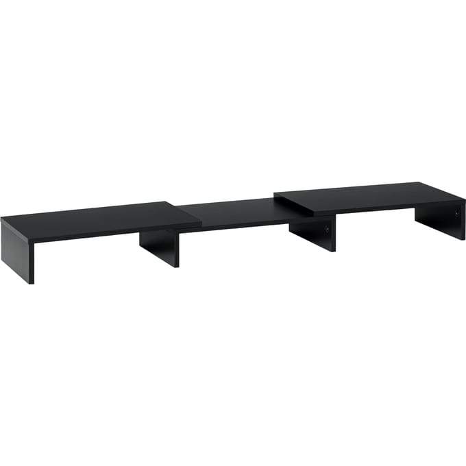 Vinsetto Verstelbare Houten Riser Stand voor 2 Monitoren 80-117X23,5X10 cm