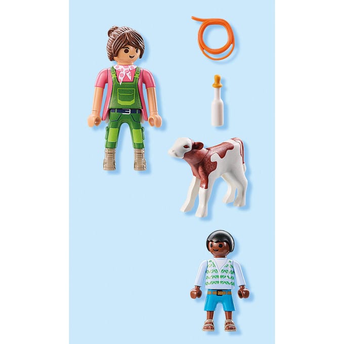 PLAYMOBIL DuoPacks Boer met kalf 71803