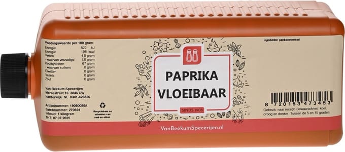 Van Beekum Specerijen - Paprika Vloeibaar 3300 CU - Flacon 1 KG