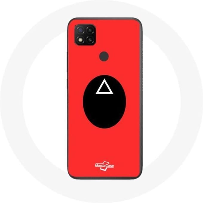 Coque - Xiaomi - Redmi 9C - Souple - Rouge - Masque triangle