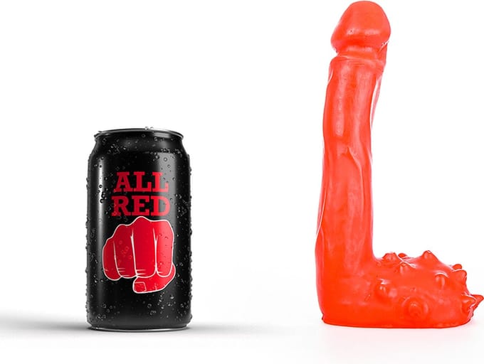 All Red Klassieke Dildo 19 x 2,5 cm rood