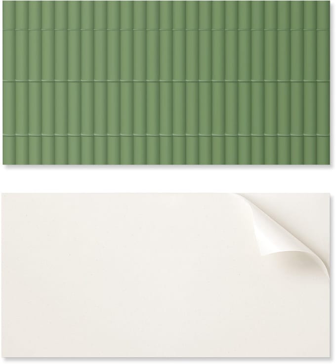 Vinyl wandtegelset met verticale buizen, 10x40x20 cm
