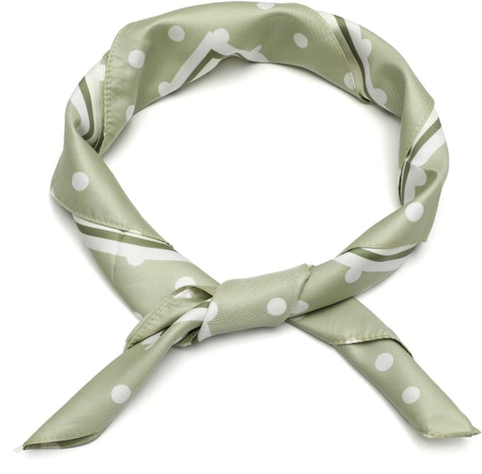 Vierkante Sjaal met Gelaagd Polka Dot-Stippendessin (70x70cm) - Groen