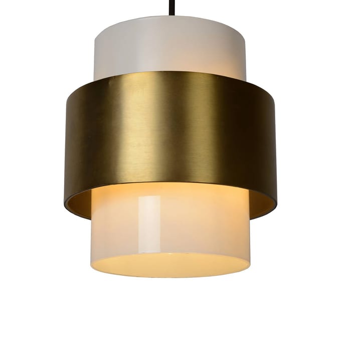 Lucide FIRMIN - Hanglamp - Ø 20 cm - 1xE27 - Mat Goud / Messing