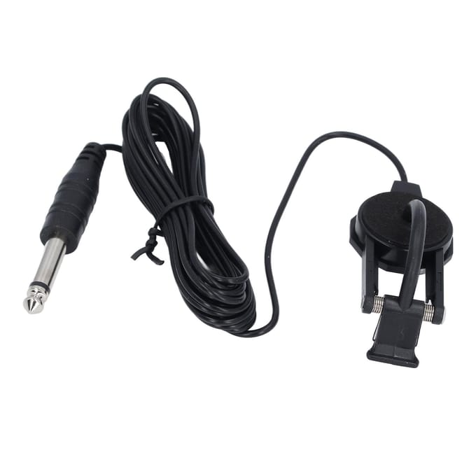 Viool akoestische pickup draagbare gatvrije patch ABS en metalen clip op viool pickup black