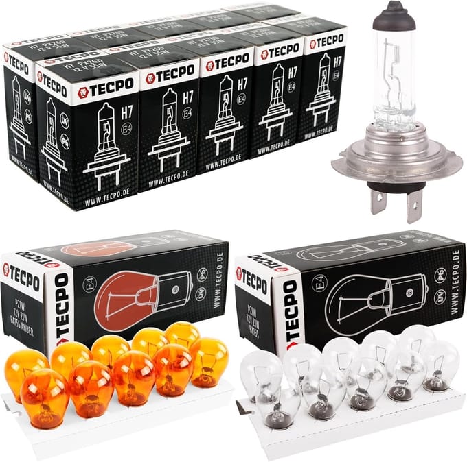 Autolampen Set - Gloeilampen Assortiment - Veilig Rijden - E4 Keurmerk - 40 Stuks