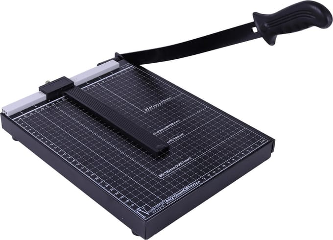StripedTie Papiersnijder - Afmeting A4 - Zwart – Guillotine - Snijmachine