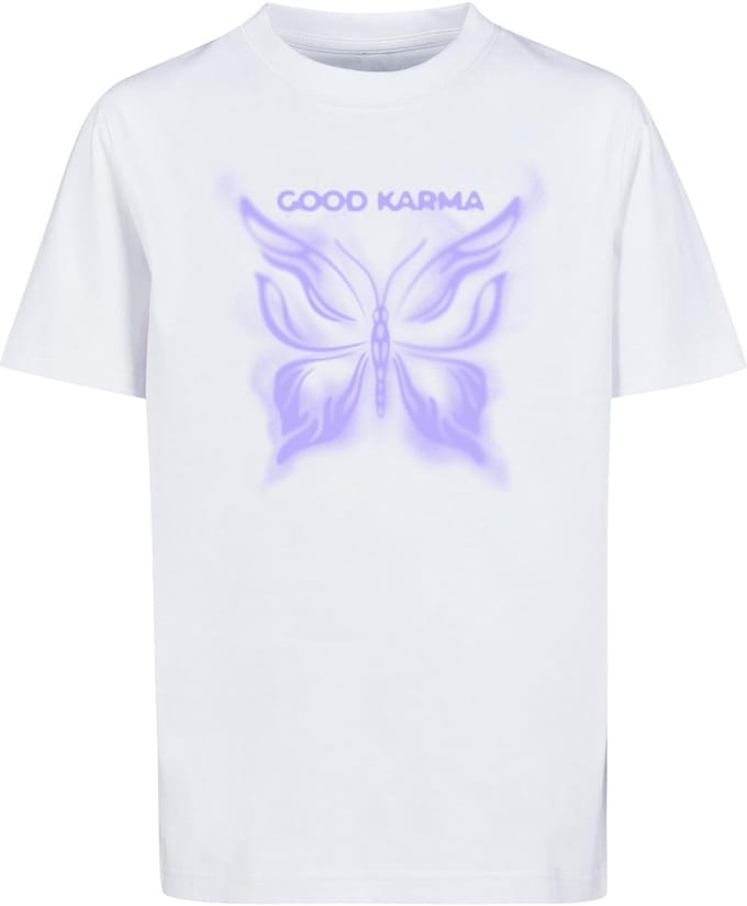 Mister Tee - Good Karma Butterfly Kinder Tshirt - Kids 158/164 - Wit