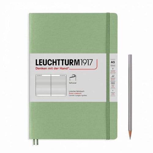 Leuchtturm1917 notitieboekje softcover medium a5 gelinieerd sage