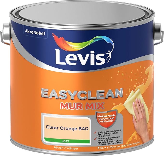 Levis - Easyclean Mur Mat Mix - Clear Orange B40 - Mengverf - 2,5 L