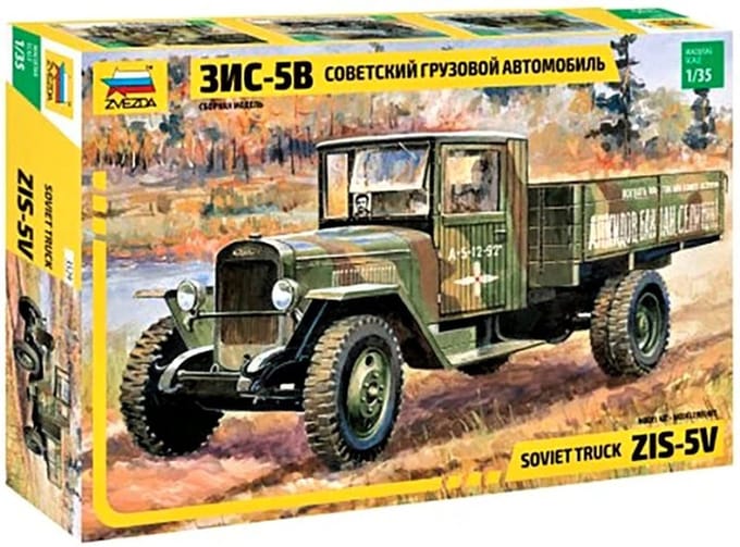Zvezda Modelbouwpakket Militaire voertuigen - 3529 Soviet Truck ZIS-5V Plastic - 1:35 - Modelbouw
