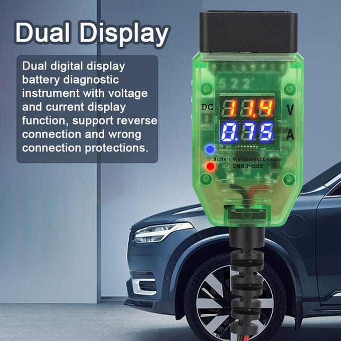 12 V Auto OnBoard Diagnostics Tester Automotive Batterijvervangingstool Autocomputers ECU-geheugen veelkleurig