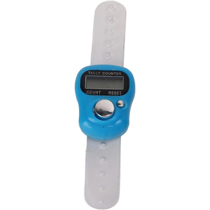 Elektronische Vingerteller LED Elektronisch Digitaal Display Vinger Hand Telapparaat blue