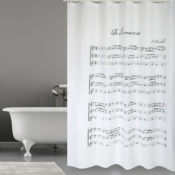 Msv Douchegordijn Vivaldi Grijs 180cm