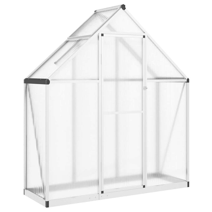 vidaXL - Tuinkas - met - basisframe - 169x58x195 - cm - aluminium - zilverkleurig