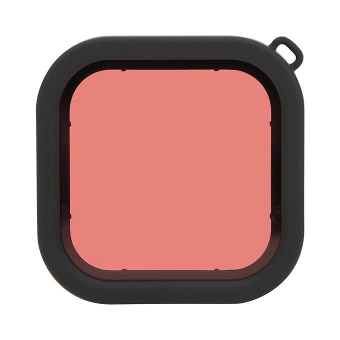 Filtre d'objectif de plongée ABS avec corde pour caméra d'action GoPro 8 Boîtier étancherouge clair pink