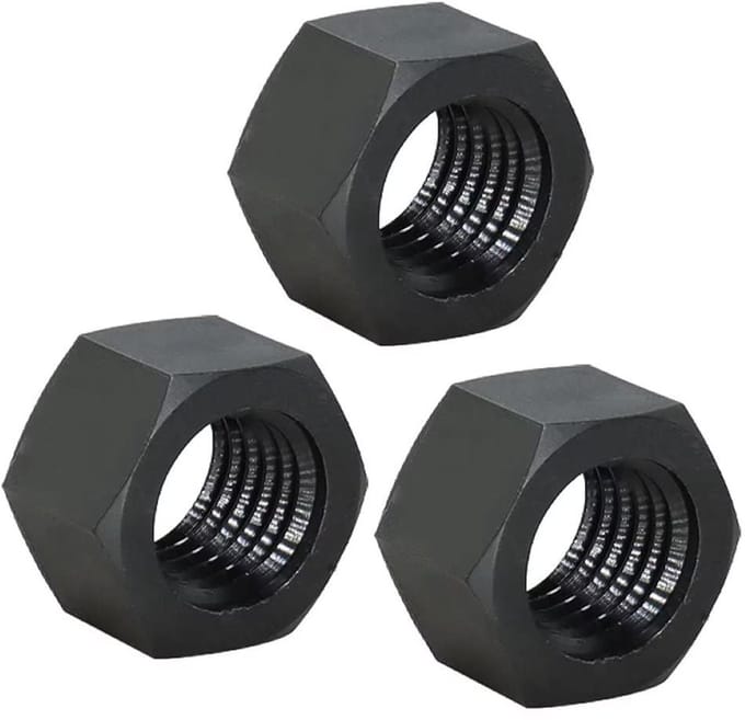 Allecto - Nylon zeskantmoeren - Bevestigingselementen - Zwart - M8